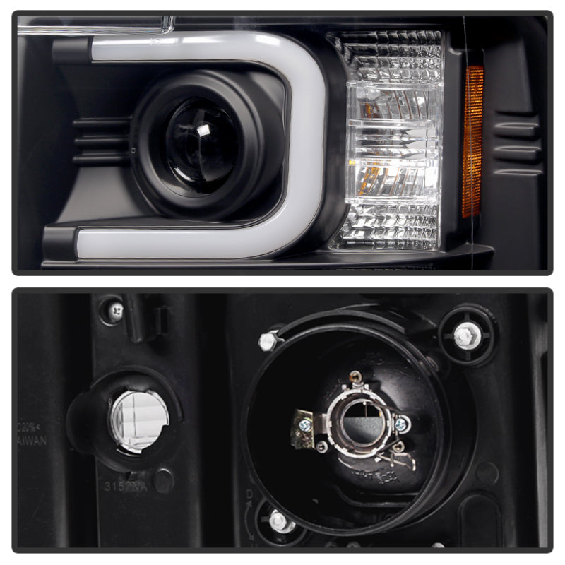 Load image into Gallery viewer, Spyder Chevy Silverado 2014-16 2500 HD Projector Headlights Light Bar DRL Blk PRO-YD-CSHD14-LBDRL-BK
