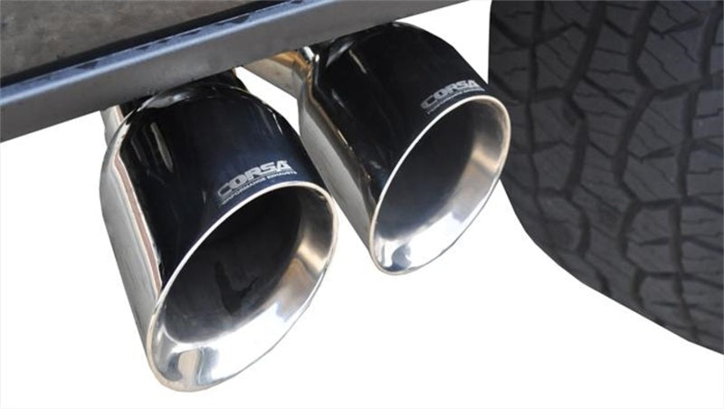 Load image into Gallery viewer, Corsa 2015 Ford F-150 5.0L V8 (Super Crew Cab) Polished Sport Single Side Dual 4in Tips CB Exhaust
