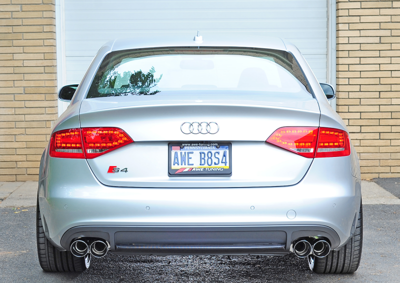 Load image into Gallery viewer, AWE Tuning Audi B8 / B8.5 S4 3.0T Touring Edition Exhaust - Chrome Silver Tips (90mm)
