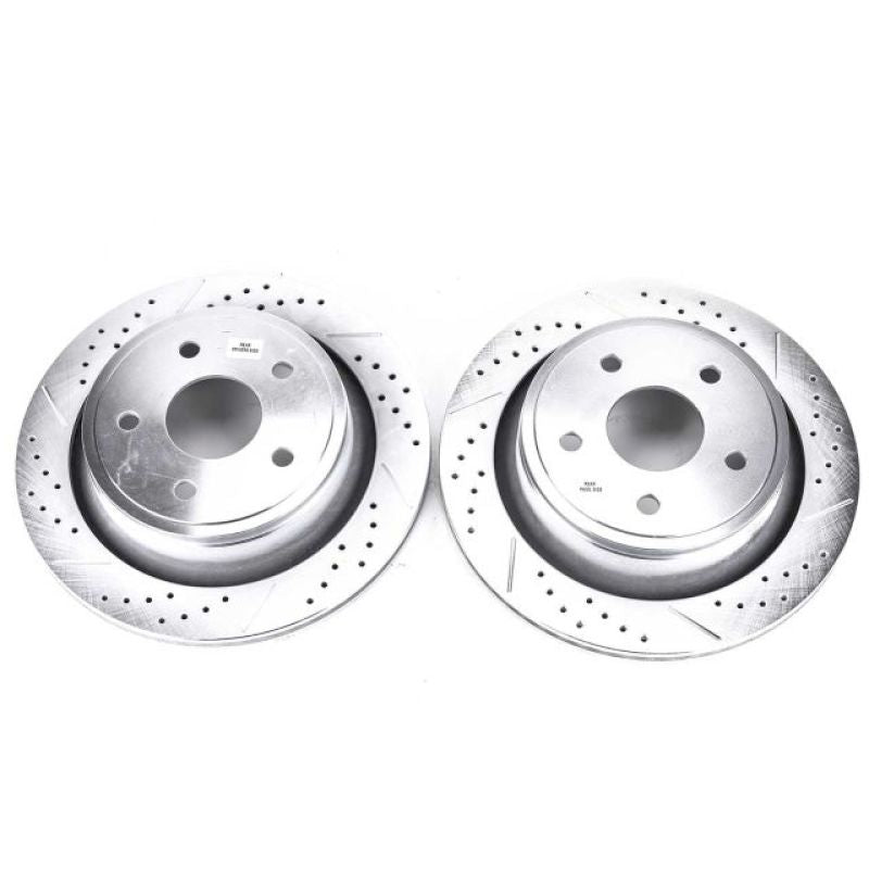 Load image into Gallery viewer, Power Stop 07-09 Chrysler Aspen Rear Evolution Drilled &amp; Slotted Rotors - Pair
