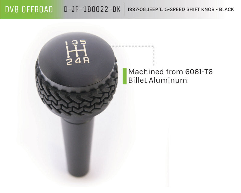 Load image into Gallery viewer, DV8 Offroad 1997-06 Jeep TJ 5-Speed Shift Knob And Lever Black
