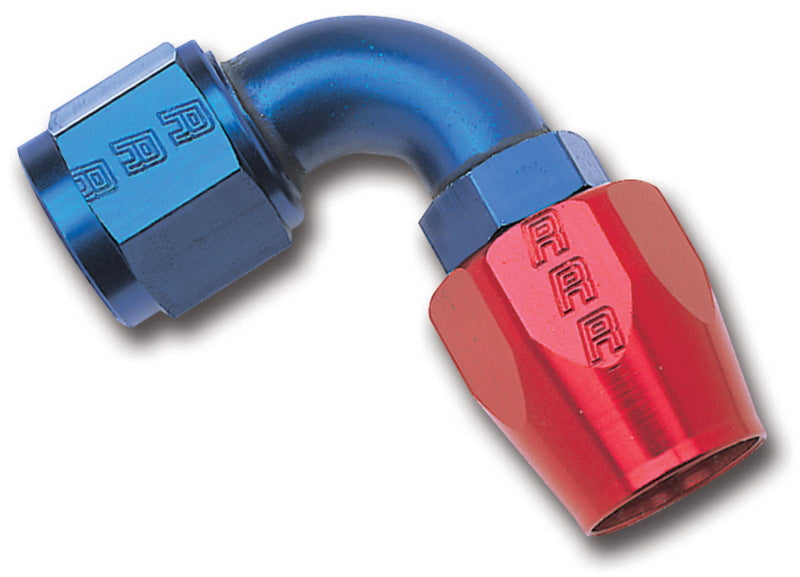 Load image into Gallery viewer, Russell Performance -6 AN Red/Blue 90 Degree Full Flow Hose End
