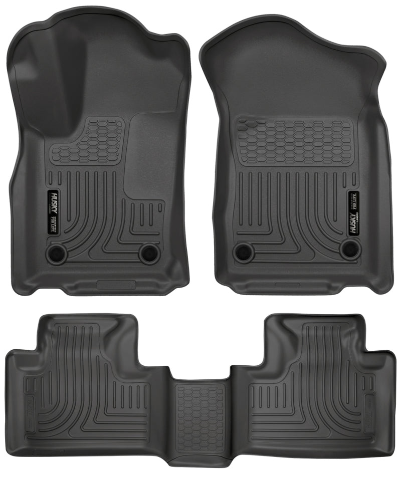 Load image into Gallery viewer, Husky Liners 16 Dodge Durango/Jeep Grand Cherokee Weatherbeater Black Front &amp; 2nd Seat Floor Liners
