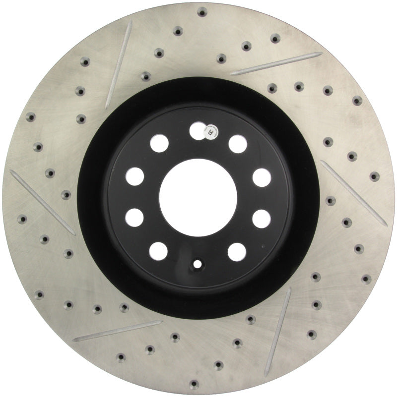 Load image into Gallery viewer, StopTech 09 VW Passat CC / 06-09 Passat Slotted &amp; Drilled Right Front Rotor
