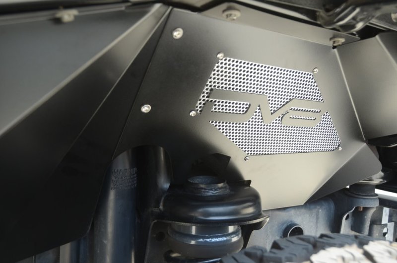 Load image into Gallery viewer, DV8 Offroad 07-18 Jeep Wrangler JK Front Aluminum Inner Fender - Black
