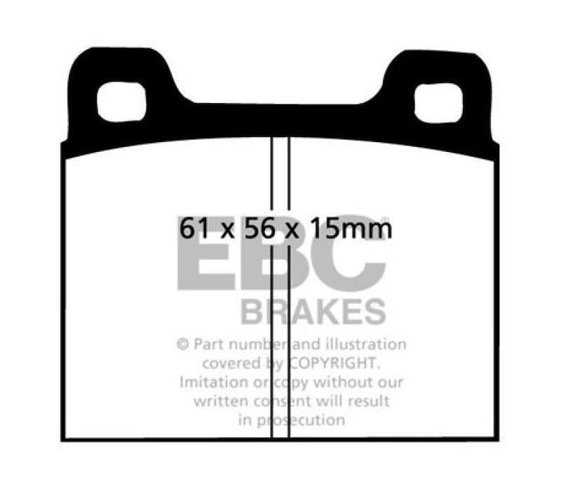 Load image into Gallery viewer, EBC 64-69 Porsche 911 2.0 (M Caliper) (Solid front rotor) Yellowstuff Front Brake Pads
