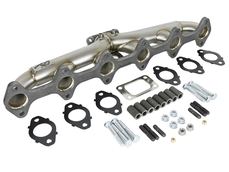 Load image into Gallery viewer, aFe Twisted Steel Header Turbo Manifold (T3) 98.5-02 Dodge Diesel Trucks L6 5.9L (td)
