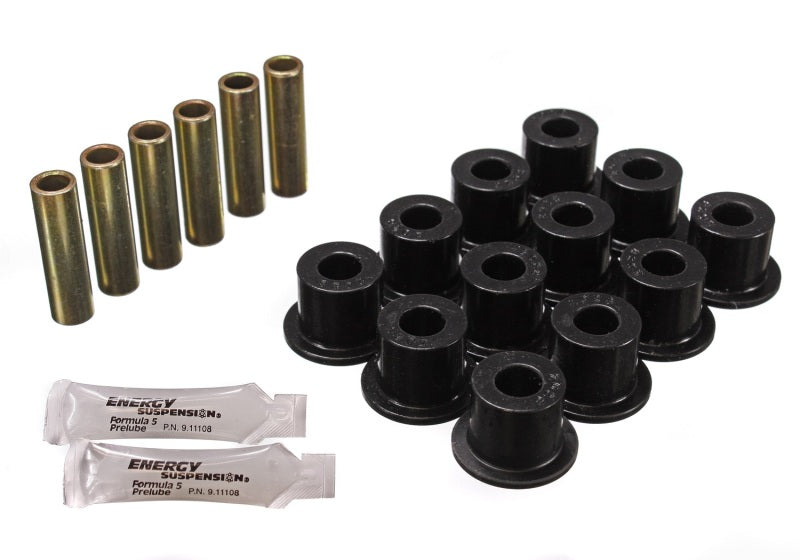 Load image into Gallery viewer, Energy Suspension 72-81 Scout II Black Front &amp; Rear Leaf Spring Bushing Set
