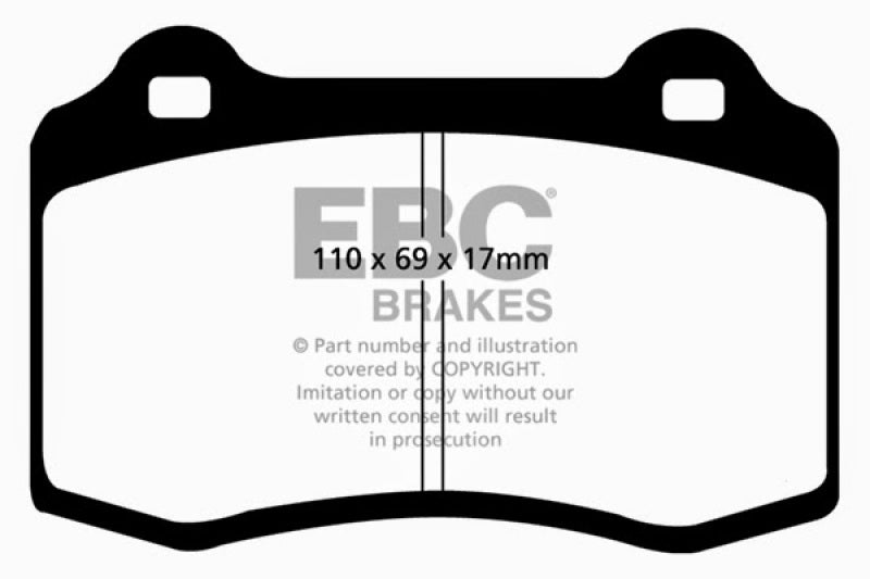 Load image into Gallery viewer, EBC 92-00 Dodge Viper 8.0 Yellowstuff Front Brake Pads
