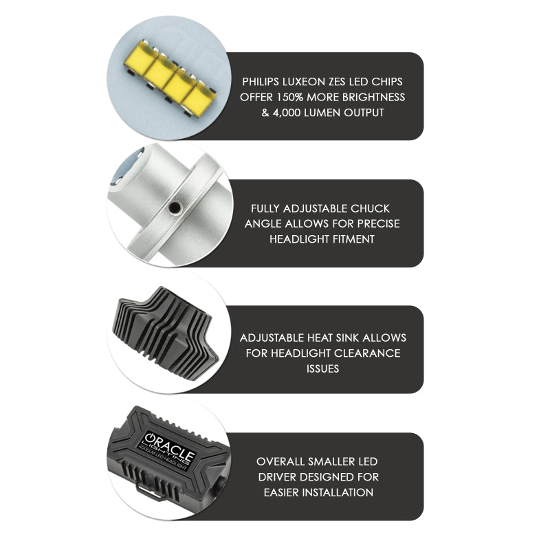 Load image into Gallery viewer, Oracle H11 4000 Lumen LED Headlight Bulbs (Pair) - 6000K
