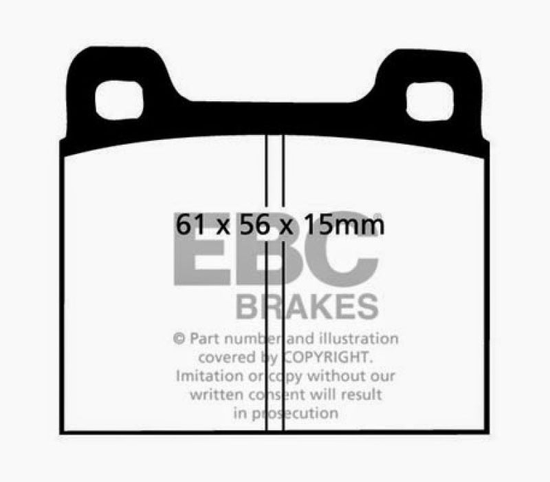 Load image into Gallery viewer, EBC 64-69 Porsche 911 2.0 (M Caliper) (Solid front rotor) Yellowstuff Front Brake Pads
