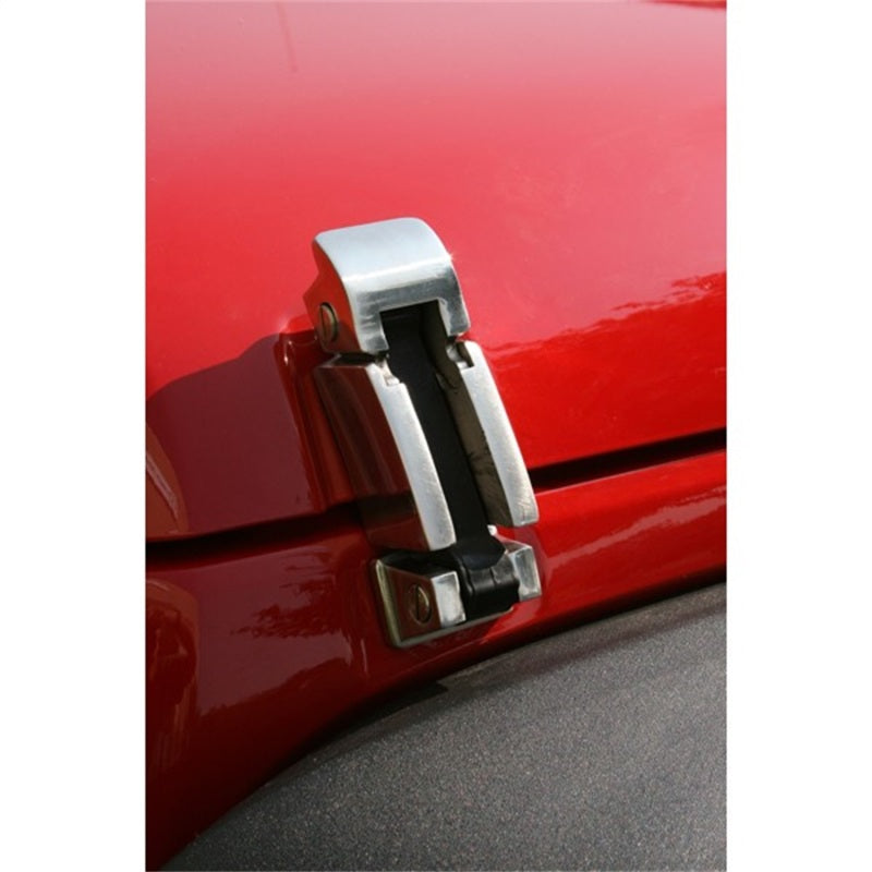 Load image into Gallery viewer, Rugged Ridge 07-18 Jeep Wrangler Stainless Steel Hood Catch Set
