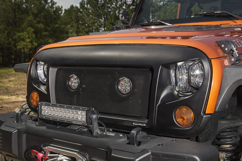 Load image into Gallery viewer, Rugged Ridge 07-18 Jeep Wrangler JK/JKU Textured Black Elite Headlight Euro Guards
