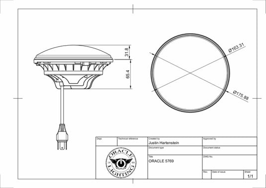 Oracle 7in High Powered LED Headlights - NO HALO - Black Bezel