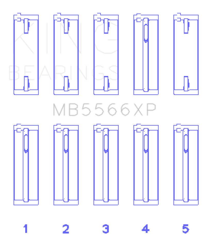 Load image into Gallery viewer, King Audi A4 1.8L AEB (Size +.25 Oversized) Performance Main Bearing Set
