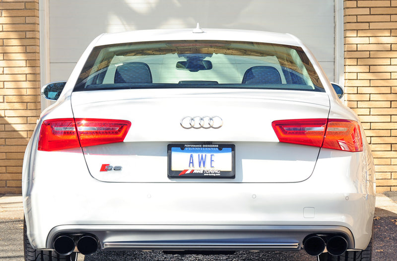 Load image into Gallery viewer, AWE Tuning Audi C7 / C7.5 S6 4.0T Touring Edition Exhaust - Diamond Black Tips
