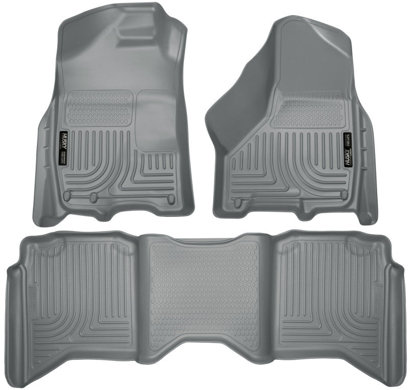 Load image into Gallery viewer, Husky Liners 2012 Dodge Ram 1500/2500/3500 Crew Cab WeatherBeater Combo Gray Floor Liners
