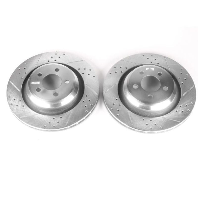 Load image into Gallery viewer, Power Stop 05-10 Chrysler 300 Rear Evolution Drilled &amp; Slotted Rotors - Pair
