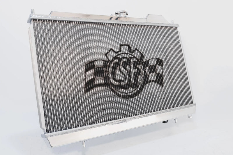 Load image into Gallery viewer, CSF 96-07 Mitsubishi Evo 4/5/6/7/8/9 Full-Slim Radiator w/12in Fan &amp; Shroud/-16AN &amp; Slip On Fitting
