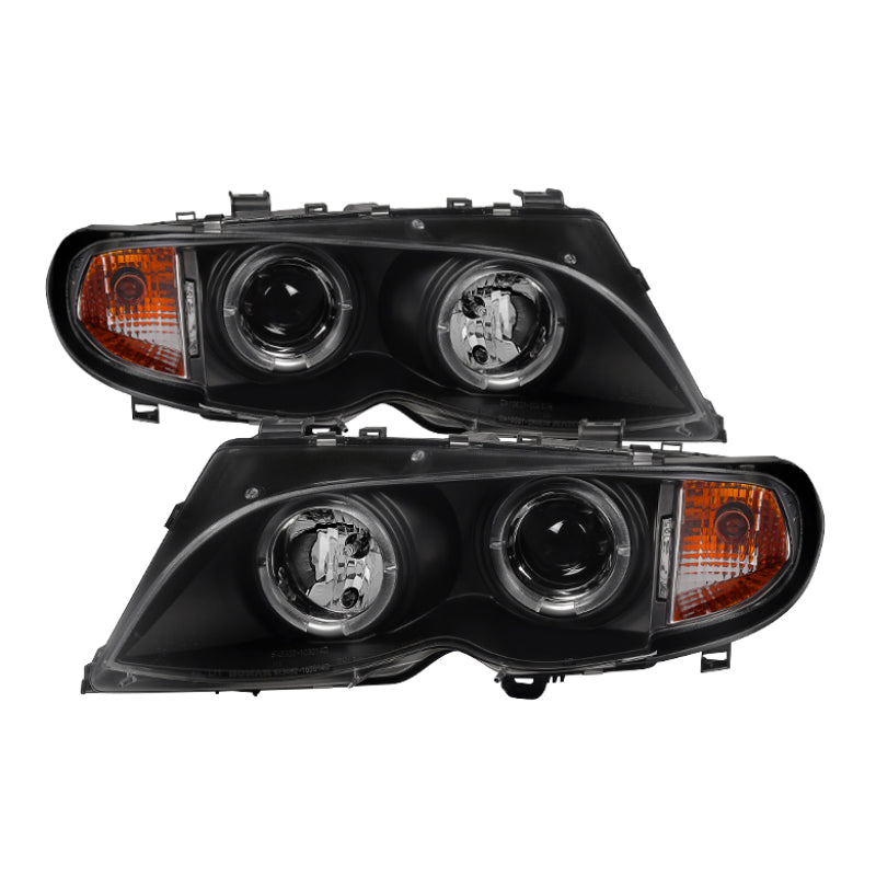 Load image into Gallery viewer, Spyder BMW E46 3-Series 02-05 4DR Projector Headlights 1PC LED Halo Blk PRO-YD-BMWE4602-4D-AM-BK
