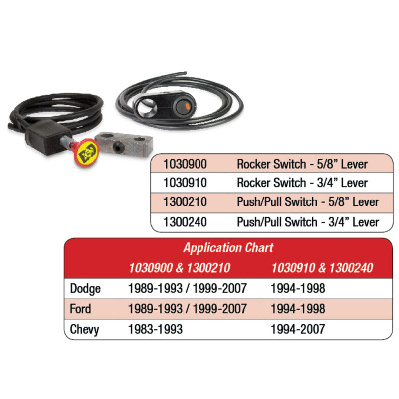 Load image into Gallery viewer, BD Diesel Push/Pull Switch Kit Exhaust Brake - 5/8in Manual Lever
