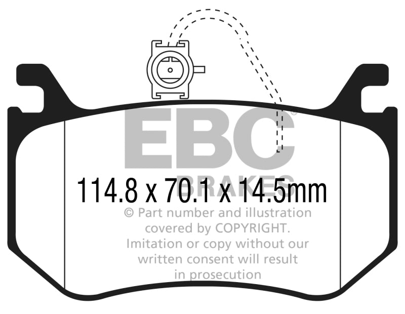 Load image into Gallery viewer, EBC 2016+ Alfa Romeo Giulia 2.9L Twin Turbo Yellowstuff Rear Brake Pads
