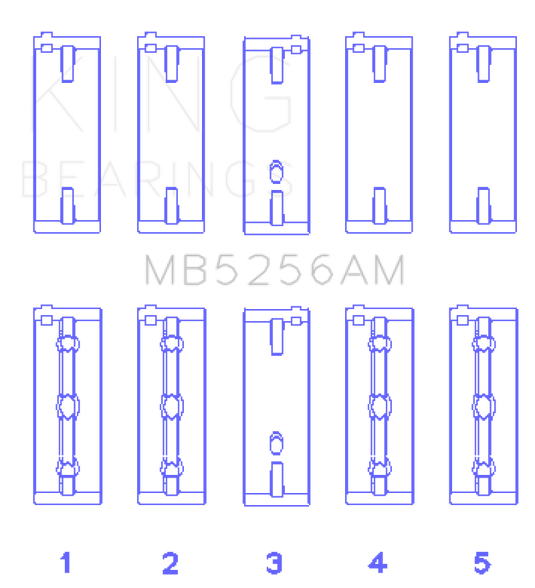 King Hyundai 2.0L G4GC (Size STD) Main Bearing Set