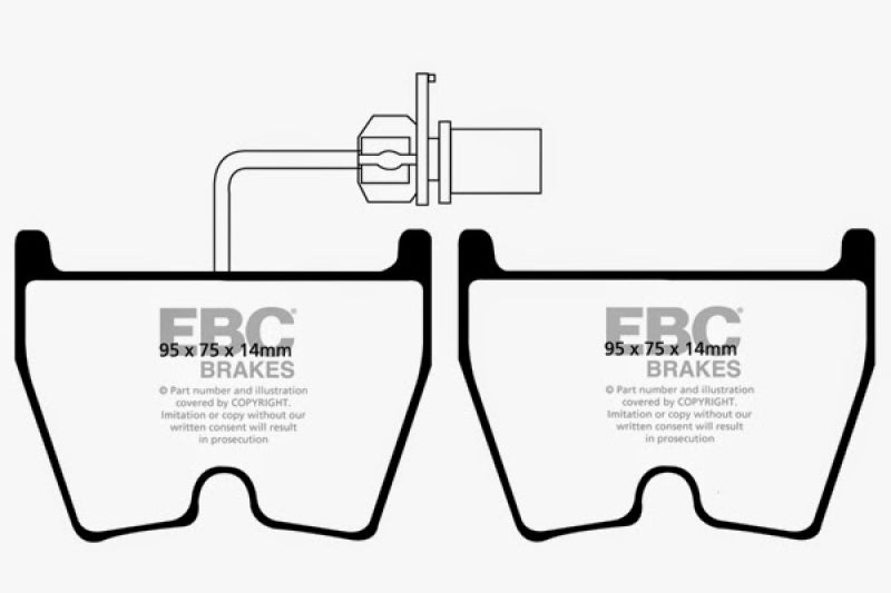 Load image into Gallery viewer, EBC 06-09 Audi RS4 4.2 (Cast Iron Rotors) Yellowstuff Front Brake Pads
