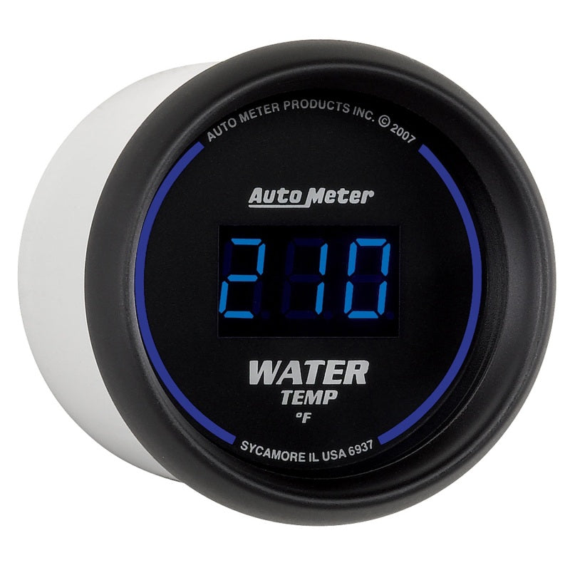 Load image into Gallery viewer, Autometer Cobalt Digital 52.4mm Black 0-300 deg F Water Temperature Gauge
