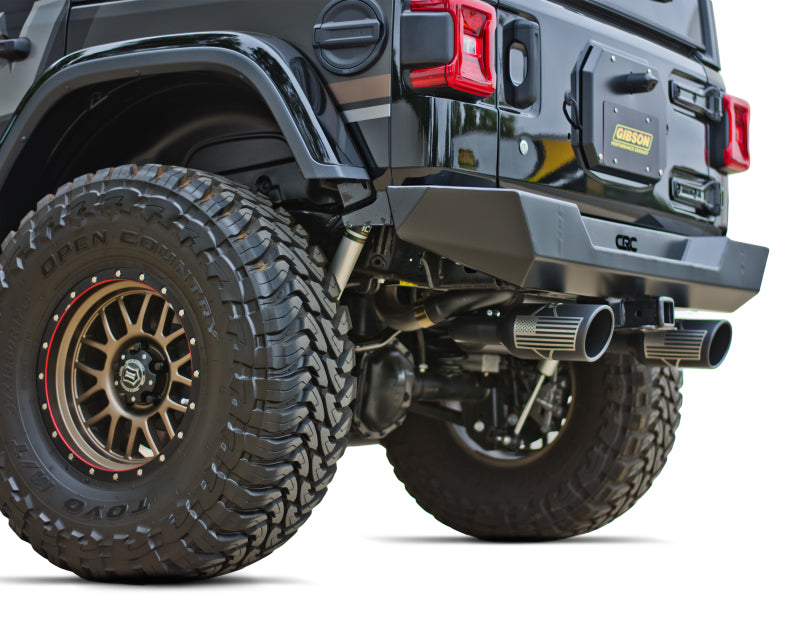 Load image into Gallery viewer, Gibson 07-10 Jeep Wrangler JK X 3.8L 2.5in Patriot Series Cat-Back Dual Split Exhaust - Blk Ceramic
