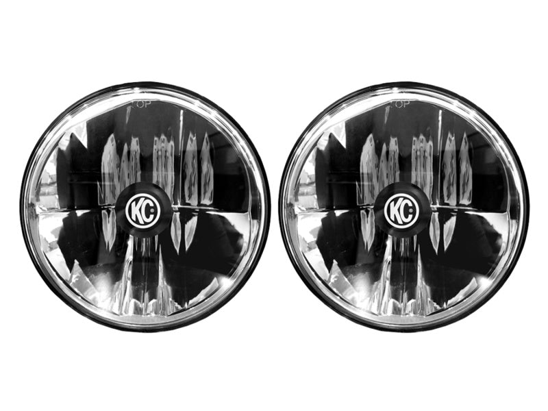 Load image into Gallery viewer, KC HiLiTES 97-06 Jeep TJ/Univ. 7in. Gravity LED H4 DOT Approved Replac. Headlight (Pair Pack System)
