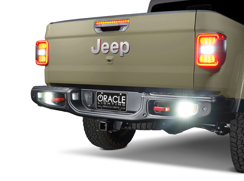 Load image into Gallery viewer, Oracle Rear Bumper LED Reverse Lights for Jeep Gladiator JT w/ Plug &amp; Play Harness - 6000K
