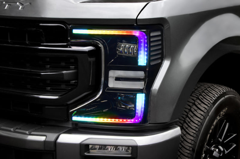 Load image into Gallery viewer, Oracle 20-22 Ford F-250/350 Super Duty Dynamic ColorSHIFT Headlight DRL Upgrade Kit w/Switchback
