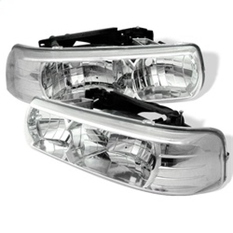Load image into Gallery viewer, Spyder Chevy Silverado 1500/2500 99-02 Crystal Headlights Chrome HD-YD-CSIL99-C
