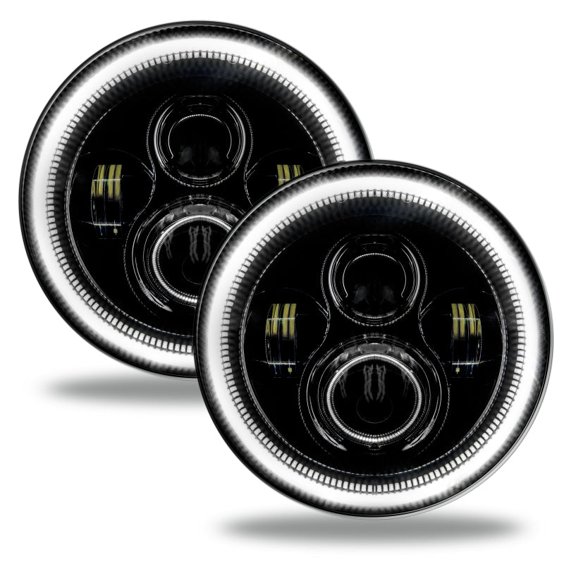 Load image into Gallery viewer, Oracle 7in High Powered LED Headlights - Black Bezel - White
