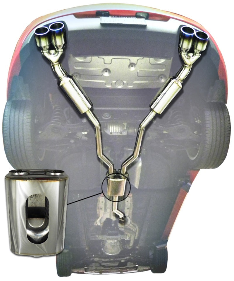 Load image into Gallery viewer, Injen 10-13 Hyundai Genesis Coupe 2.0L(t) 4cyl SS Exhaust w/ 76mm Y-Pipe Resonator/Molded SS Flanges
