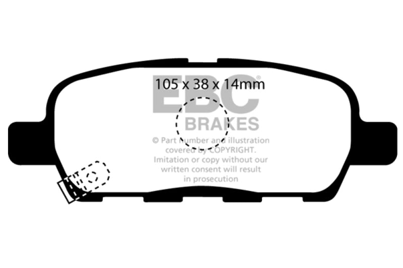 Load image into Gallery viewer, EBC 10-13 Infiniti FX35 3.5 Greenstuff Rear Brake Pads
