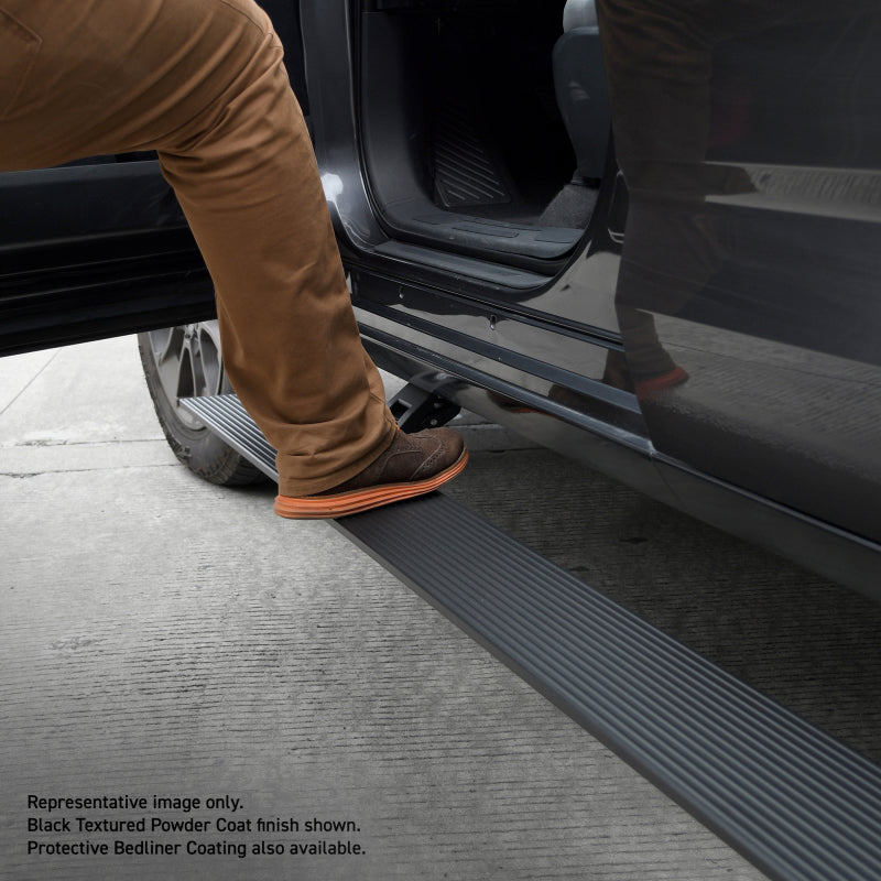 Load image into Gallery viewer, Go Rhino 21-23 Ford Bronco 4dr E-BOARD E1 Electric Running Board Kit (No Drill) - Tex. Blk
