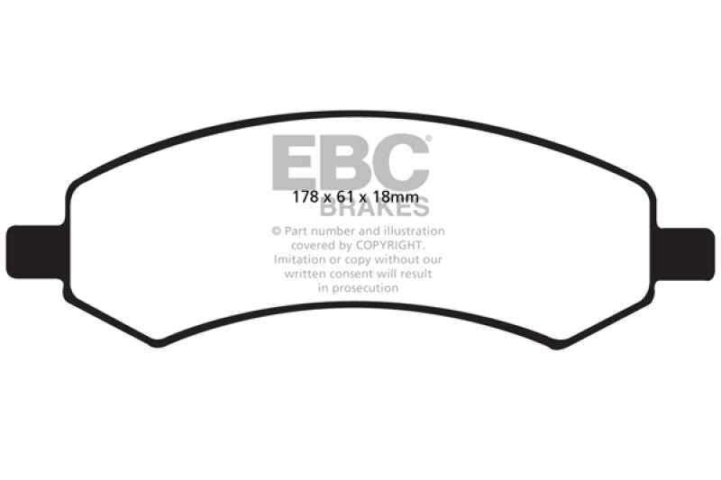 Load image into Gallery viewer, EBC 06-09 Chrysler Aspen 4.7 Ultimax2 Front Brake Pads
