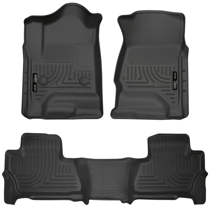Load image into Gallery viewer, Husky Liners 2015 Chevy/GMC Tahoe/Yukon WeatherBeater Combo Black Floor Liners
