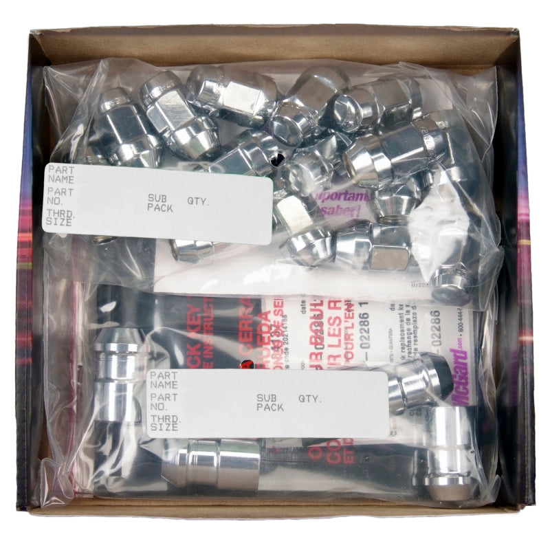 Load image into Gallery viewer, McGard 5 Lug Hex Install Kit w/Locks (Cone Seat Nut / Bulge) M12X1.5 / 3/4 Hex / 1.45in L - Chrome
