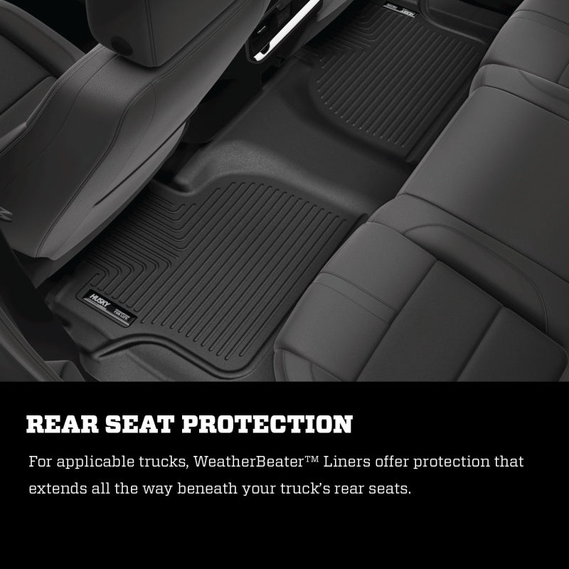 Load image into Gallery viewer, Husky Liners 07-14 Cadillac Escalade ESV/EXT Weatherbeater Black Front Floor Liners
