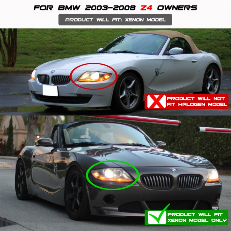 Load image into Gallery viewer, Spyder BMW Z4 03-08 Projector Headlights Xenon/HID Model Only - LED Halo Black PRO-YD-BMWZ403-HID-BK
