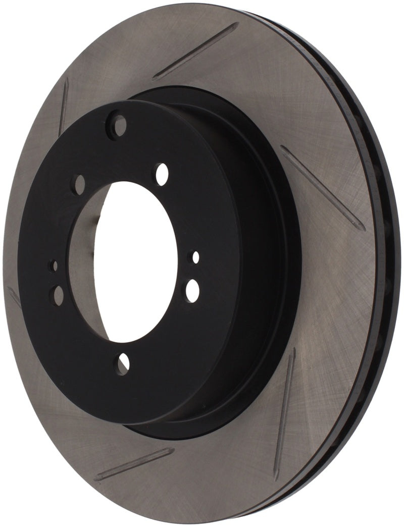 Load image into Gallery viewer, StopTech Power Slot 03-06 Evo 8 &amp; 9 Slotted Right Rear Rotor
