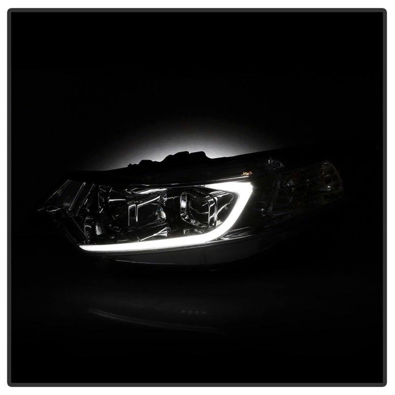 Load image into Gallery viewer, xTune 09-14 Acura TSX Projector Headlights - Light Bar DRL - Chrome (PRO-JH-ATSX09-LB-C)
