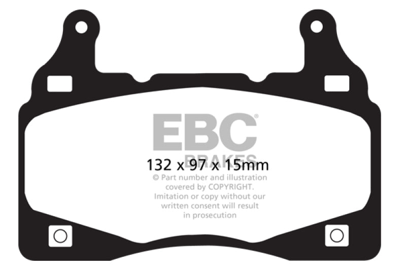 Load image into Gallery viewer, EBC 11-15 Chevrolet Camaro (5th Gen) 6.2 Redstuff Front Brake Pads
