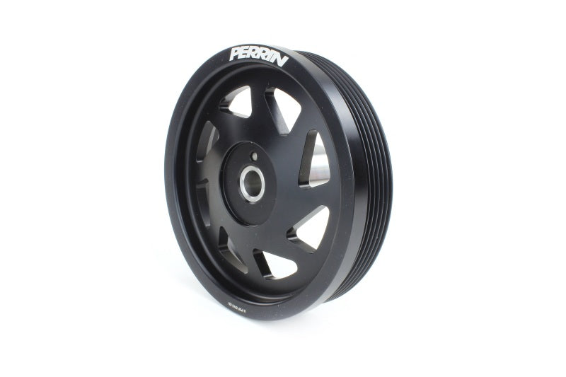 Load image into Gallery viewer, Perrin 2022 BRZ/86 / 19-22 Subaru WRX Lightweight Crank Pulley (FA/FB Eng w/Small Hub) - Black
