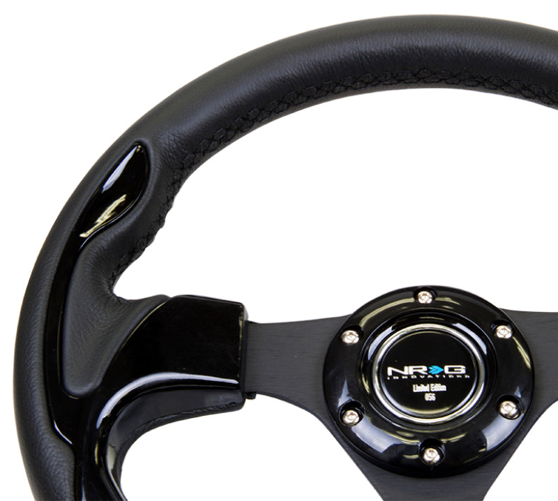 Load image into Gallery viewer, NRG Reinforced Steering Wheel (320mm) Blk w/Gloss Black Trim

