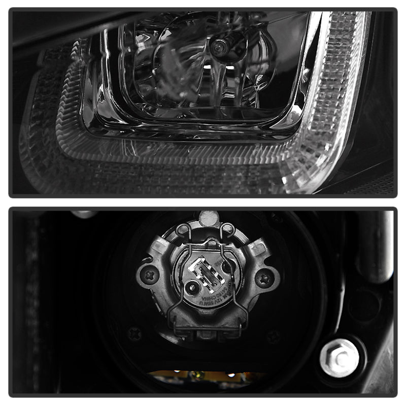 Load image into Gallery viewer, Spyder Volkswagen Golf VII 14-16 Projector Headlights DRL LED Blk Stripe Blk PRO-YD-VG15-BLK-DRL-BK
