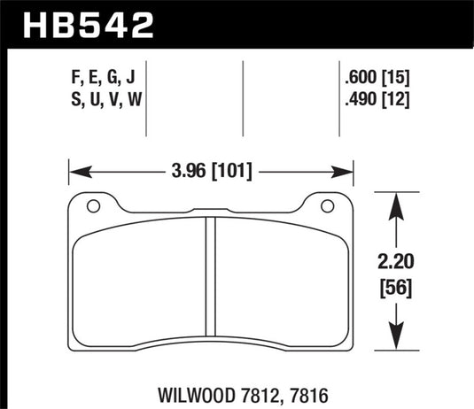 Hawk Wilwood 7816 12mm Caliper DTC-30 Rear Race Pads – Fuel Injector ...